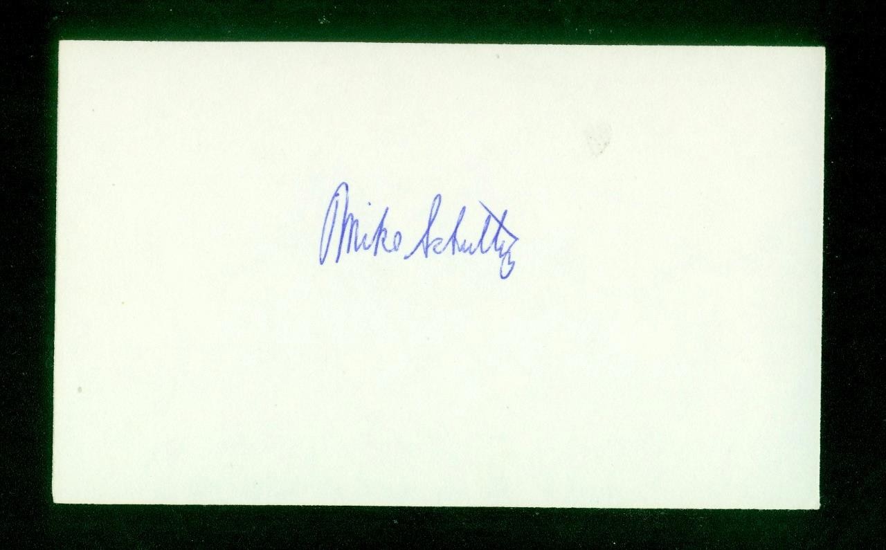 514, Mike Schultz, Original Signed/Autograph, Index Card, Reds, \
