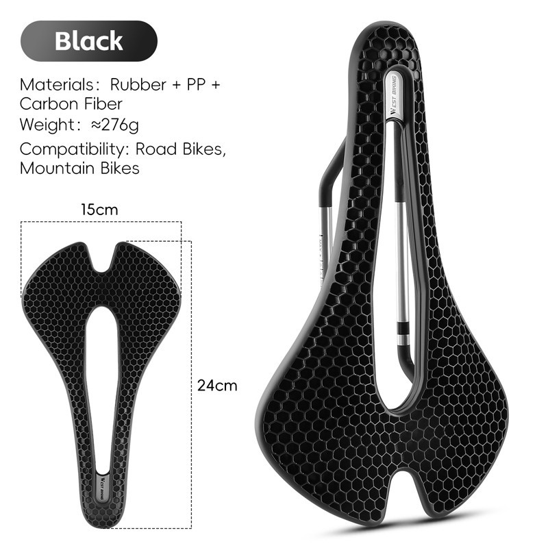 WEST BIKING Bicycle Saddle 3D Honeycomb Hollow Road Bike Cycling Seat Cushion