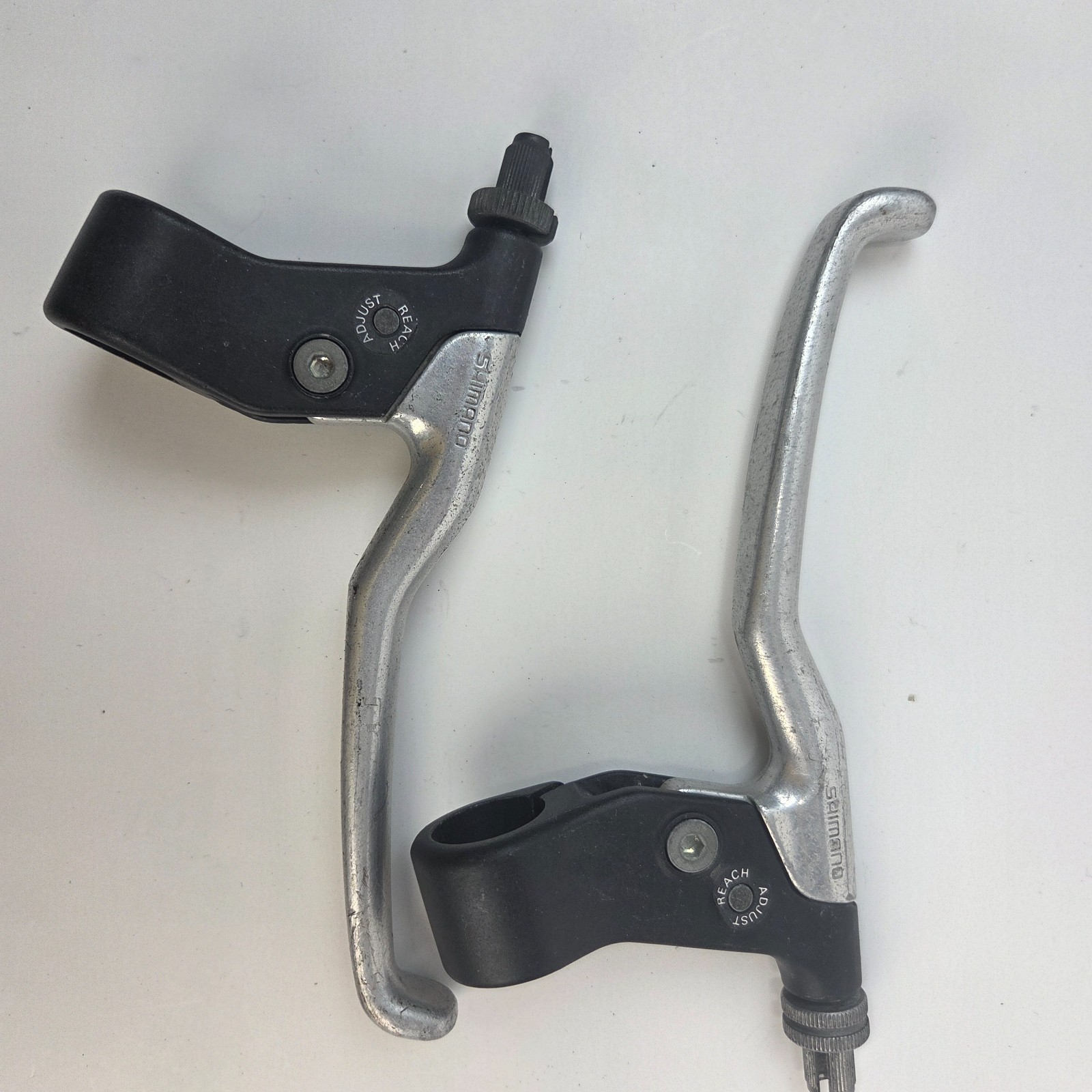 Vintage Shimano BL-MT60 Brake Levers Pair 22.2mm Black Aluminum Japan MTB