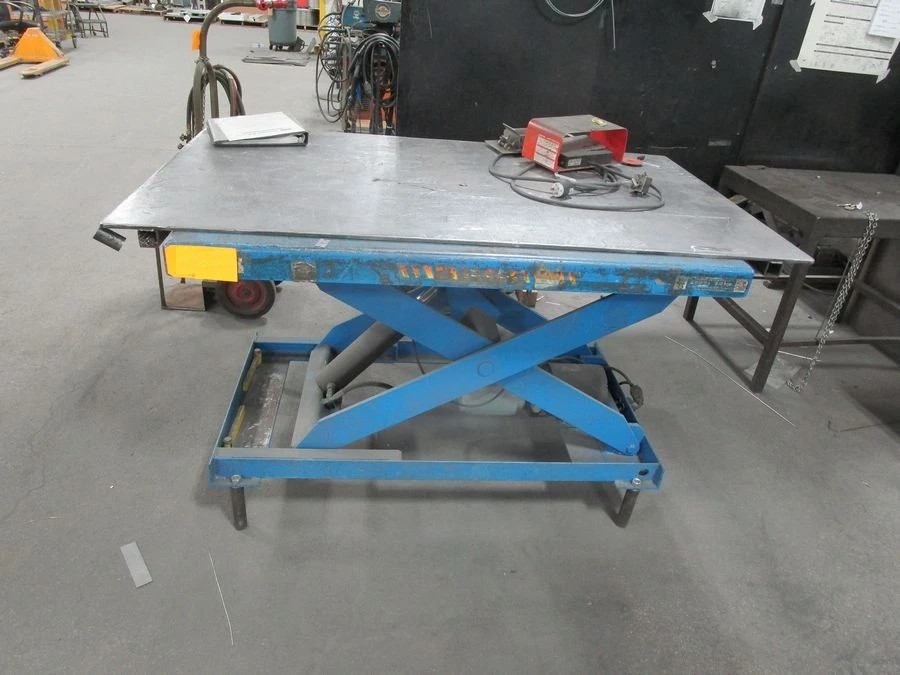 2000 LB Electric Lift Table 36x60 Steel Deck 120V Foot Pedal Scissor