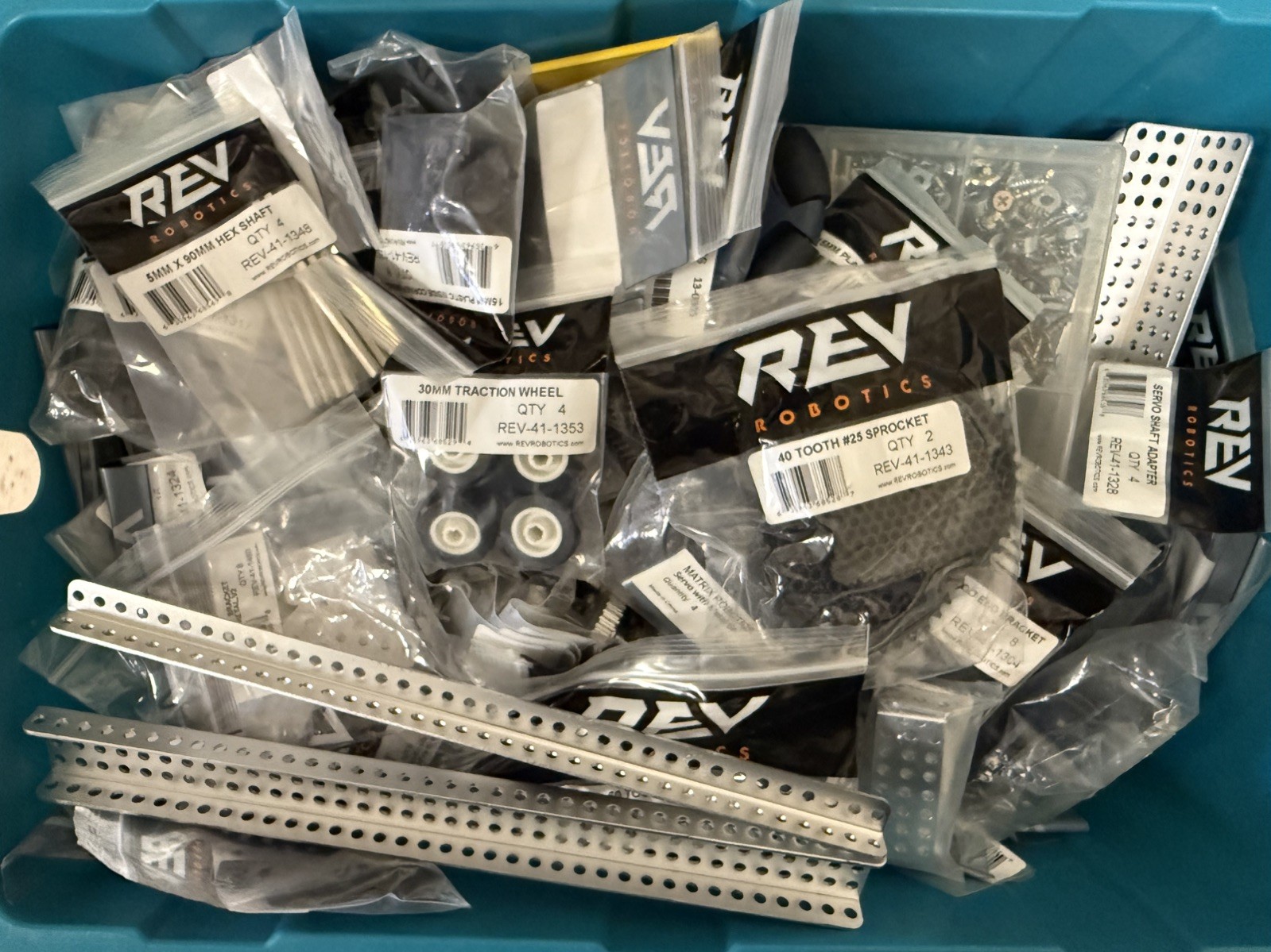 Huge REV Robotics Parts Miscellaneous Lot - motors, gearbox, wheels, tools