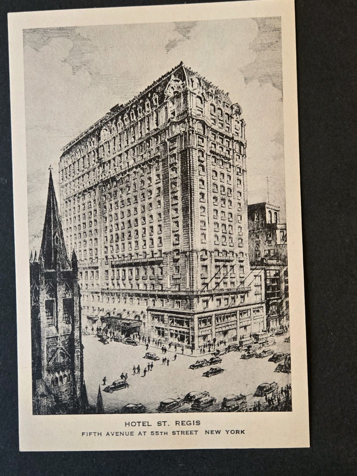 Hotel St. Regis New York Fifth Avenue at 55th Vintage 1930\'s Unposted Postcard Hotel St. Regis New York Fifth Avenue at 55th Vintage 1930\'s Unposted Postcard