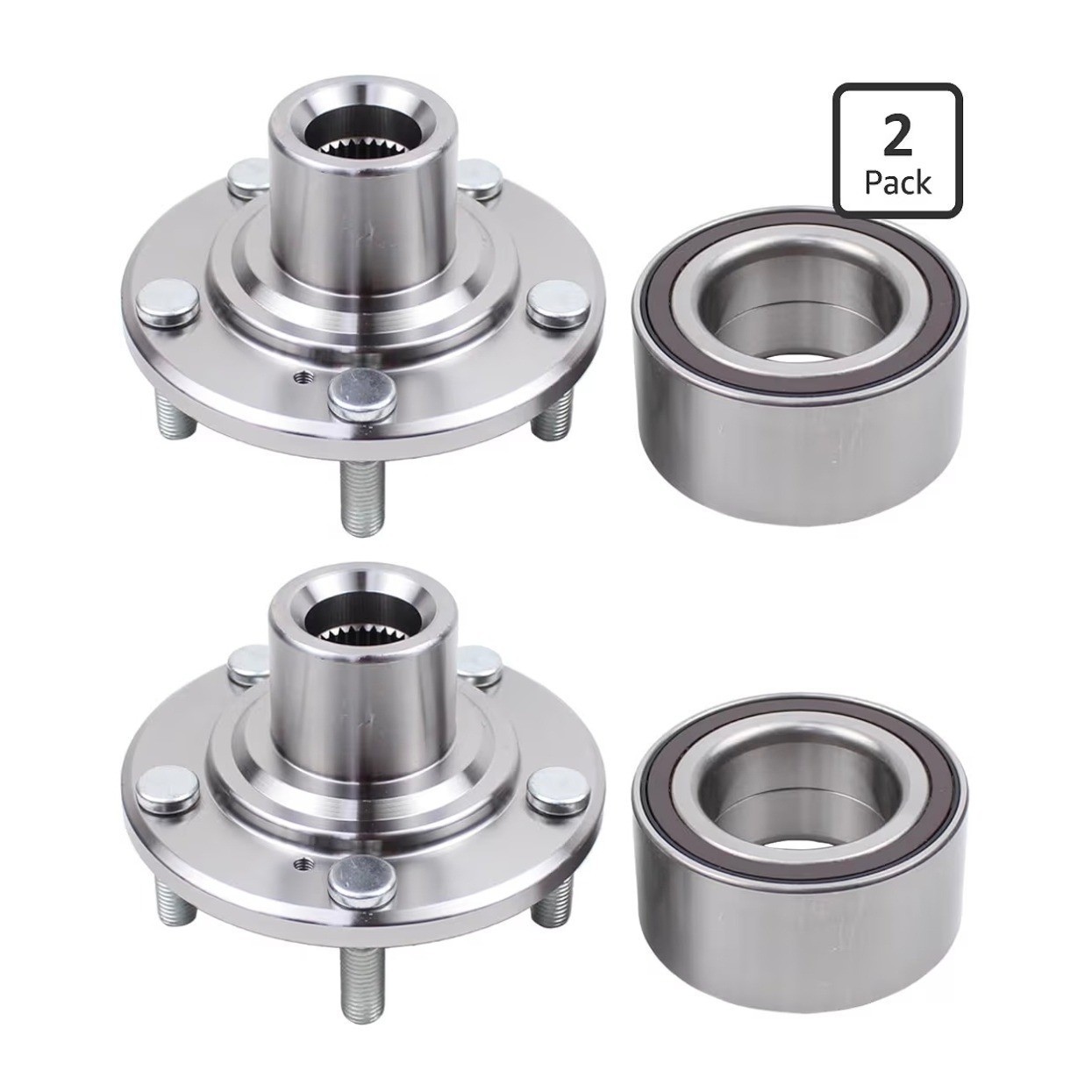 2 PK Front Wheel Hub Bearing Assembly Acura TSX  Honda Accord Crosstour