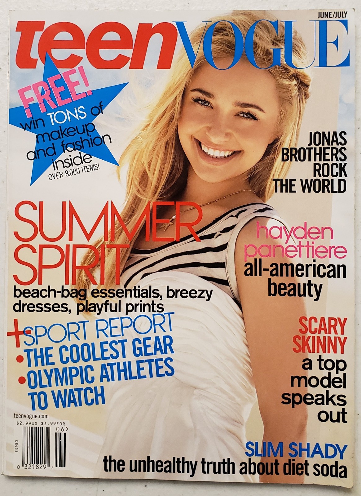 Teen Vogue Magazine June/July 2008 Hayden Panettiere~Jonas Brothers~Fashion Teen Vogue Magazine June/July 2008 Hayden Panettiere~Jonas Brothers~Fashion