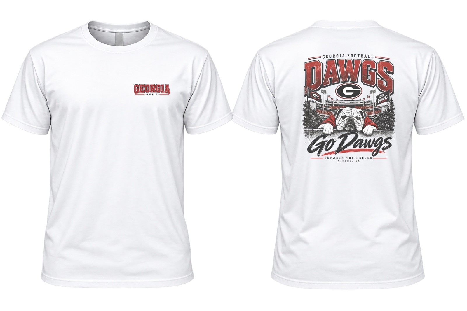 Custom Georgia Bulldogs Mascot Premium Quality Tee's Custom Georgia Bulldogs Mascot Premium Quality Tee's
