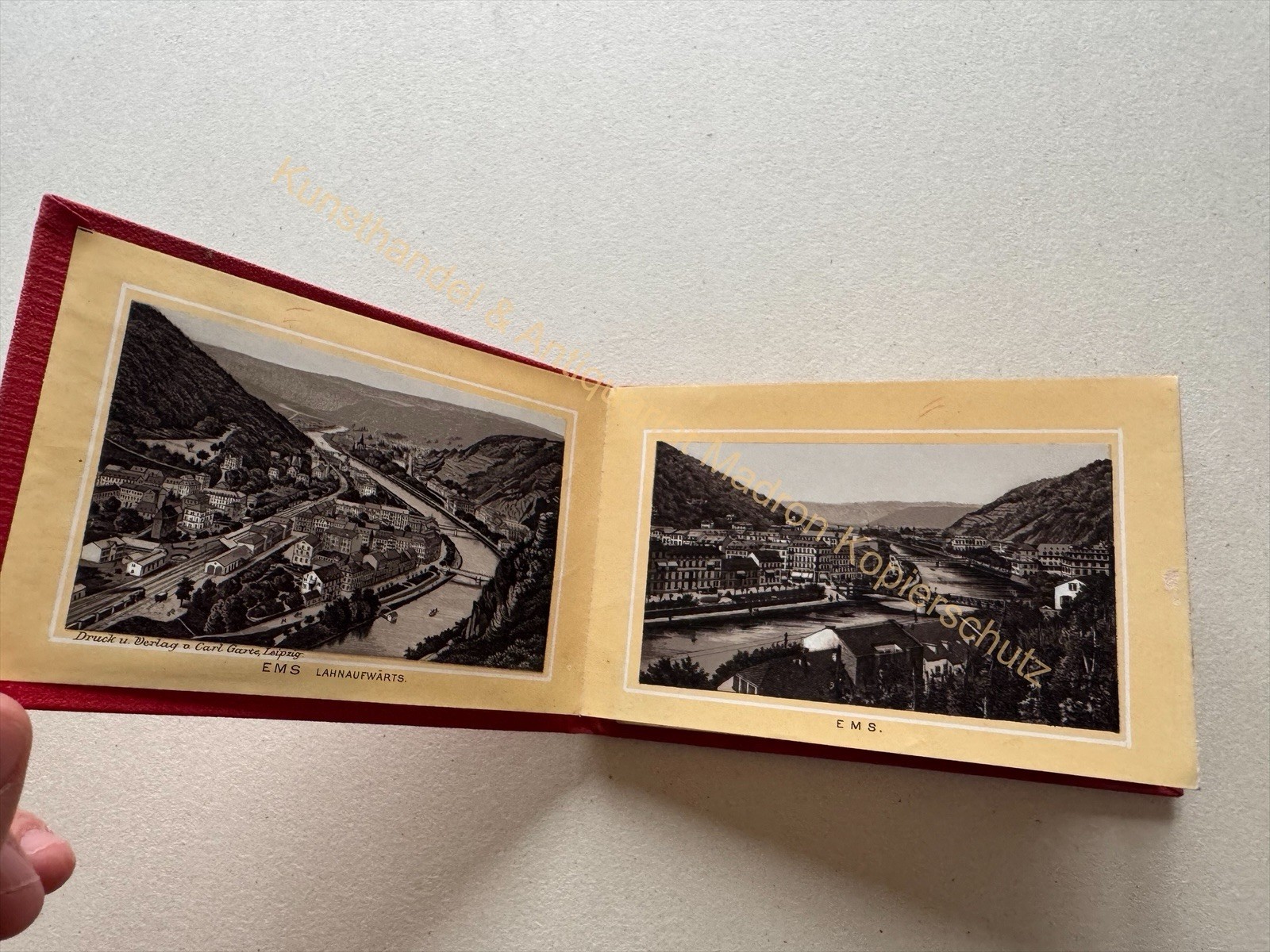 orig. Leporello album Bad Ems around 1870 16 pieces Litho 