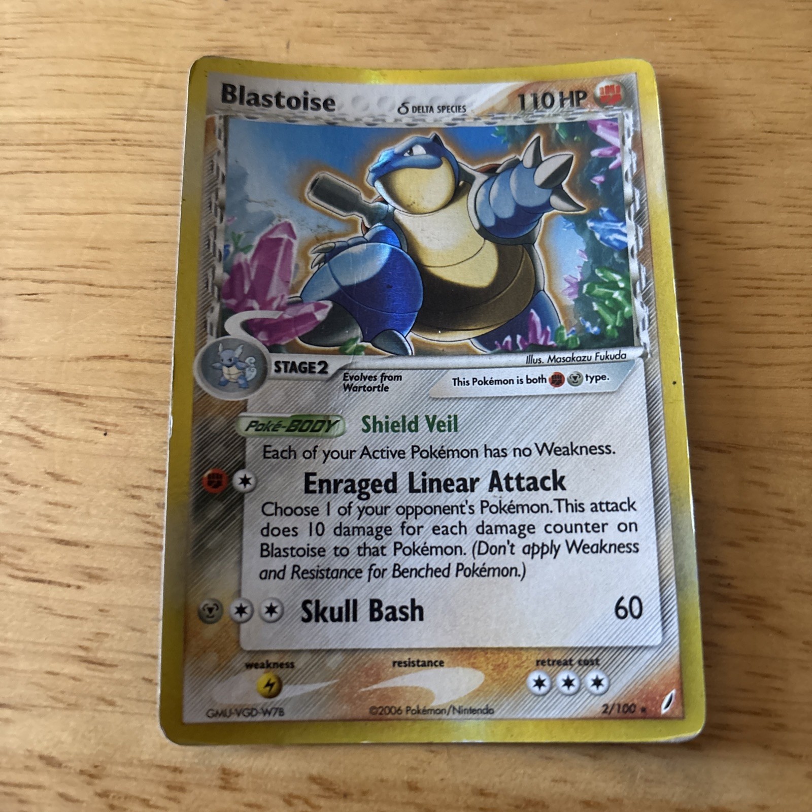 Blastoise Delta Species 2/100 EX Crystal Guardians Holo Rare ENG Blastoise Delta Species 2/100 EX Crystal Guardians Holo Rare ENG