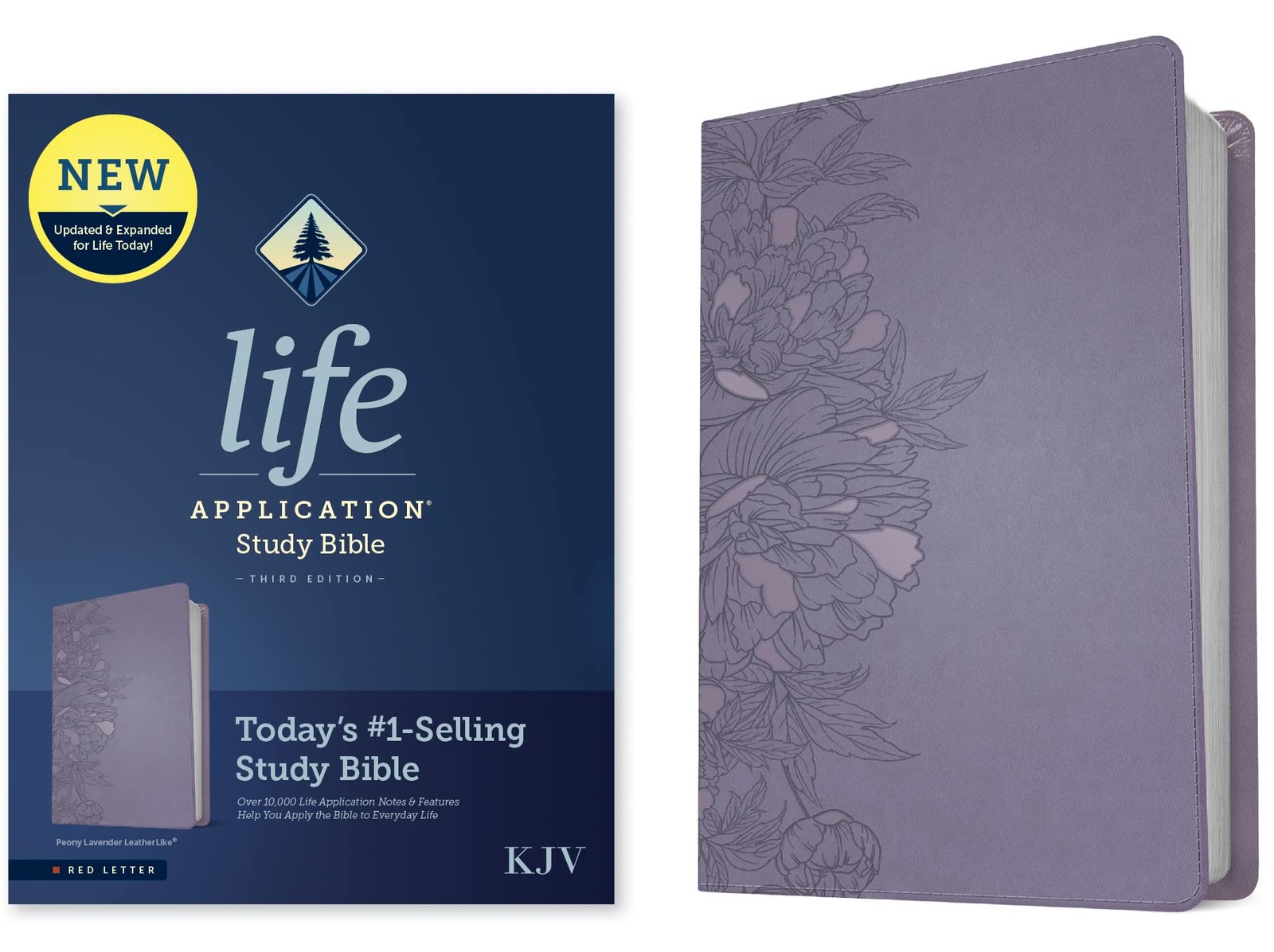 KJV Life Application Study Bible, Third Edition (LeatherLike, Peony Lavender... KJV Life Application Study Bible, Third Edition (LeatherLike, Peony Lavender...