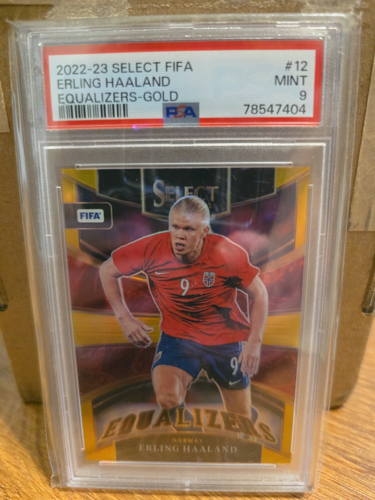 2022-23 Panini Select FIFA Erling Haaland Equalizers #12 GOLD 10/10 PSA 9 Pop 3 2022-23 Panini Select FIFA Erling Haaland Equalizers #12 GOLD 10/10 PSA 9 Pop 3