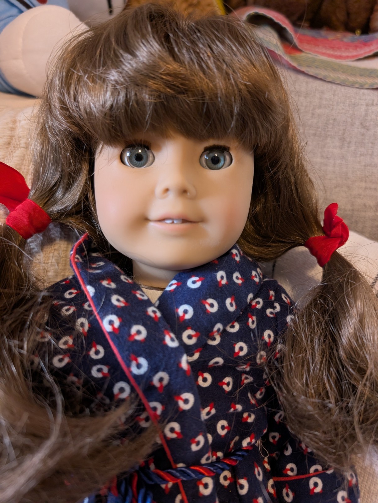 RARE 1986 American Girl Doll White Body Molly Chipped Tooth Pleasant Company RARE 1986 American Girl Doll White Body Molly Chipped Tooth Pleasant Company