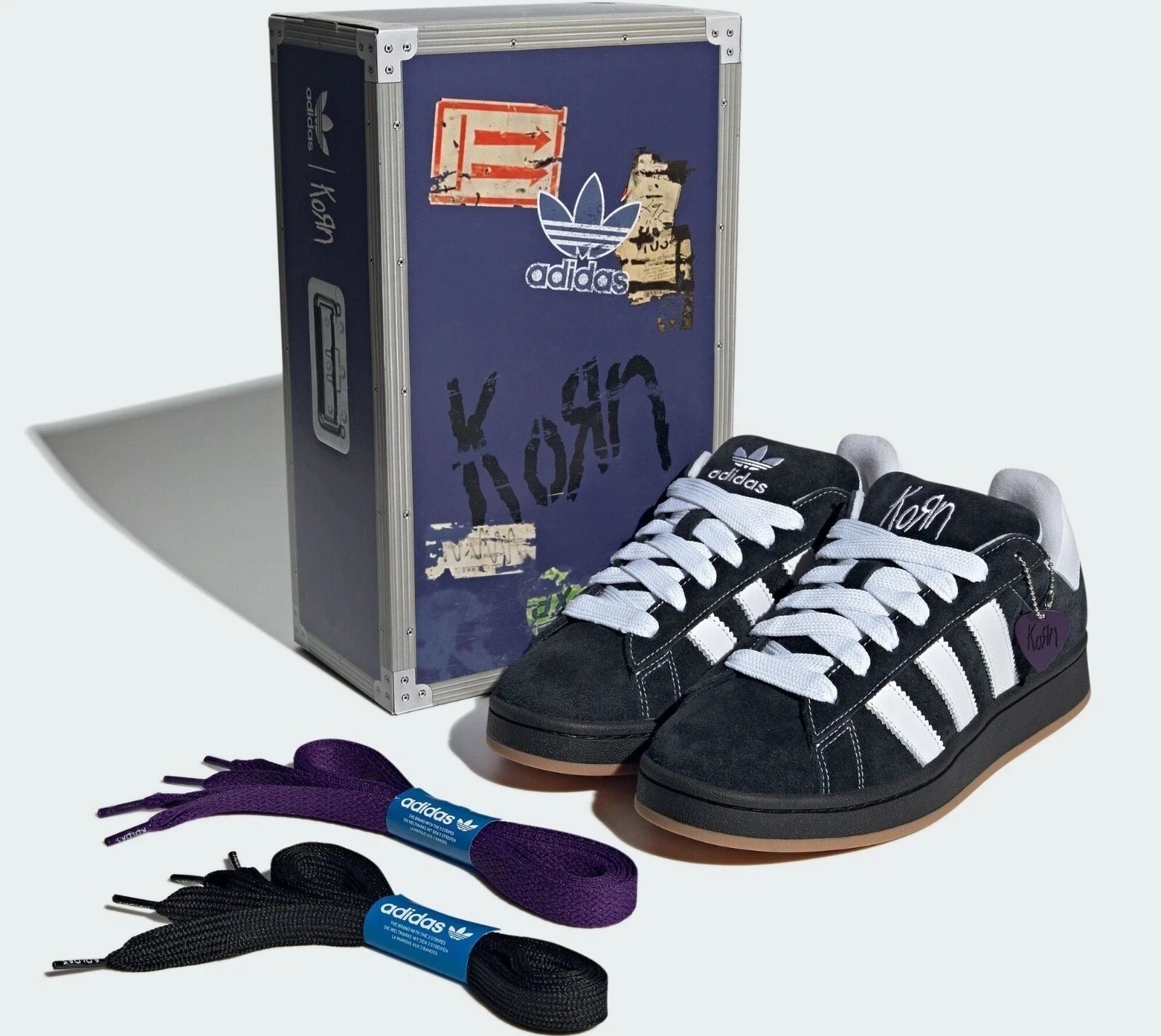 IG 0792 Korn adidas Originals Campus '00s Black White Gum NEW WITH BOX IG 0792 Korn adidas Originals Campus '00s Black White Gum NEW WITH BOX