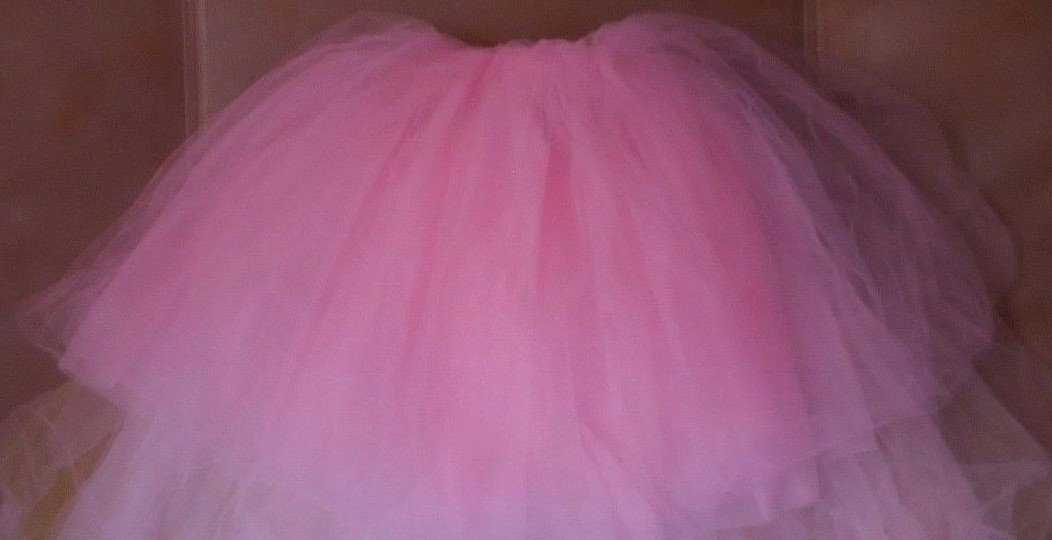 Soft CHIFFON TULLE  ROMANTIC LONG Tutu CandyPink lightpink green or yellow NWT