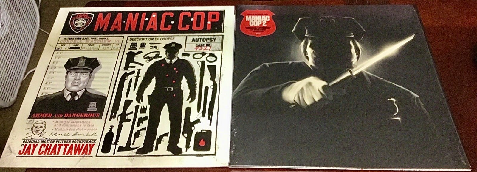Maniac Cop 1 & 2 Vinyl LPs Soundtracks - Ship to Shore & Mondo - Ships Free Maniac Cop 1 & 2 Vinyl LPs Soundtracks - Ship to Shore & Mondo - Ships Free