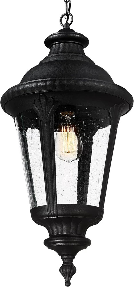 Vintage Farmhouse Outdoor Hanging Light Lantern, 25 Inch Large Exterior Pendant