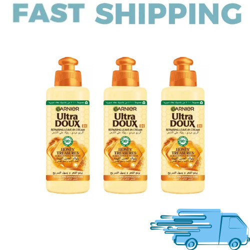 3X Garnier Ultra Doux Honey Repairing To Fragile & Damaged Hair Leave-In 200 ml