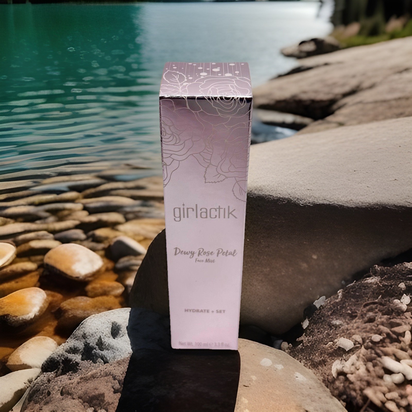 GIRLACTIC DEWY ROSE PETAL FACE  MIST 100ml Full Size BRAND NEW SEALED REG.$34