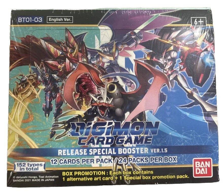 Digimon TCG Release Special Booster Ver 1.5 Booster Box [24 Packs] BT01-03