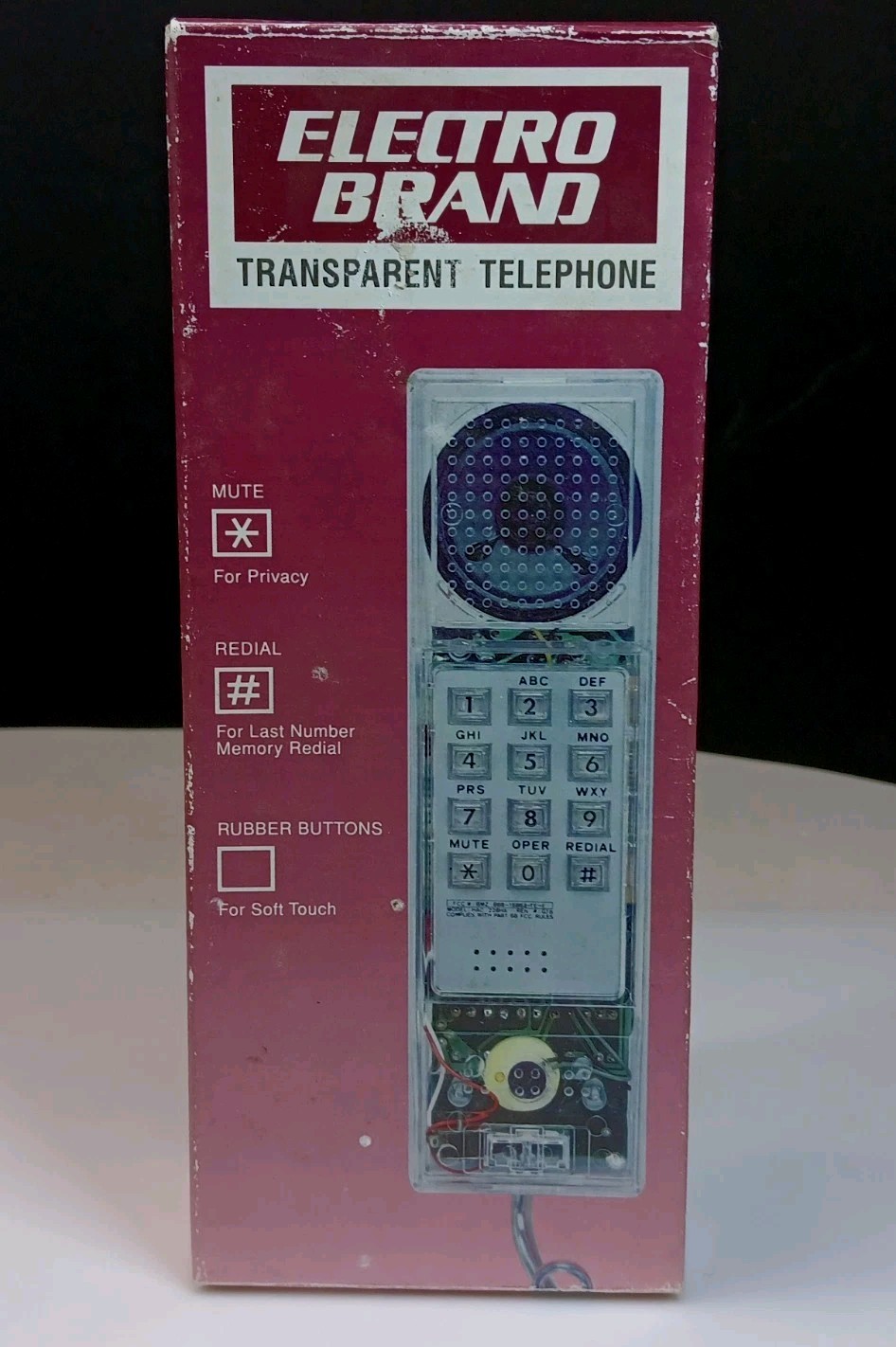 New 1990\'s Electro Brand Transparent Landline Phone Model:8032TR -Vintage New 1990\'s Electro Brand Transparent Landline Phone Model:8032TR -Vintage