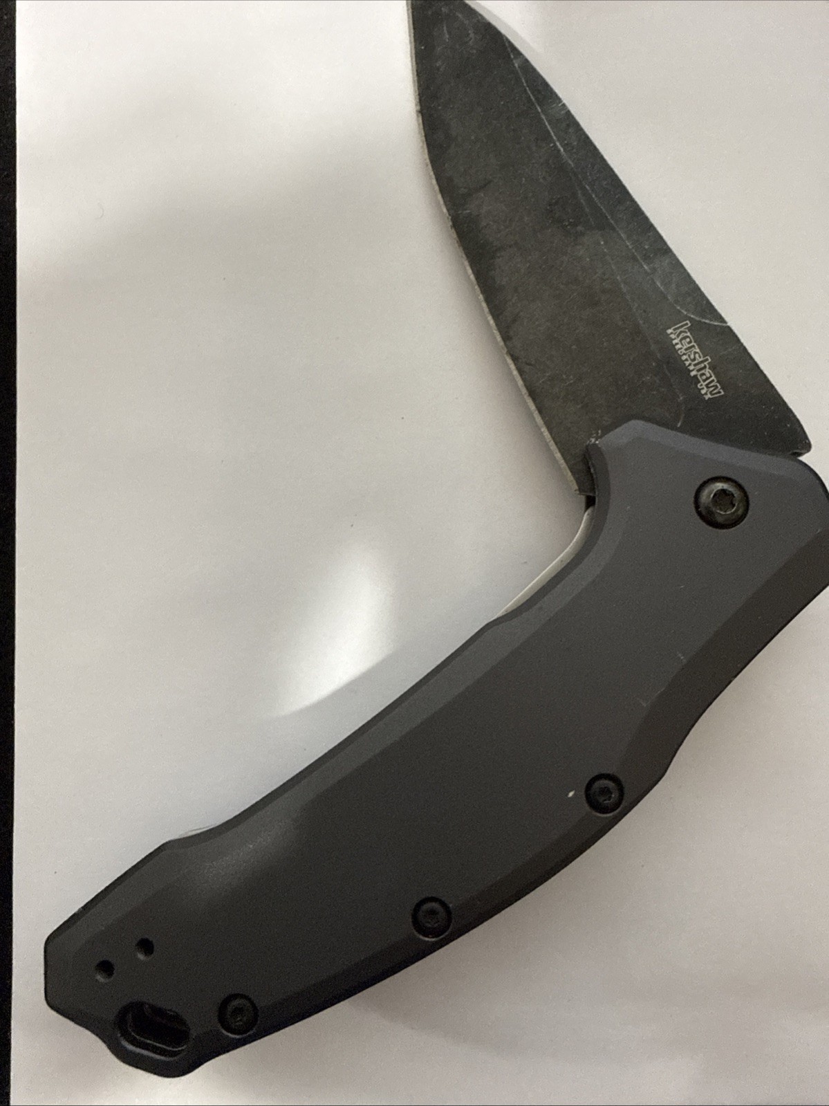 Kershaw Link Blackwashed Plain Edge 1776GRYBW Assisted Open Pocket Knife Nice Kershaw Link Blackwashed Plain Edge 1776GRYBW Assisted Open Pocket Knife Nice