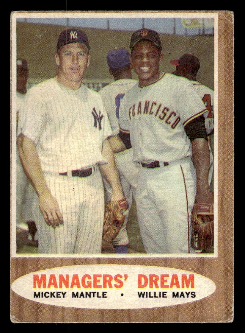 1962 Topps #18 Managers\' Dream (Mickey Mantle / Willie Mays) a 1962 Topps #18 Managers\' Dream (Mickey Mantle / Willie Mays) a