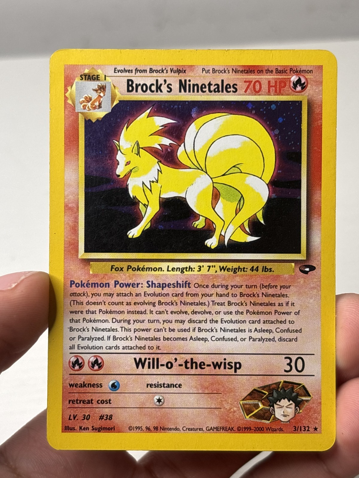 Brock's Ninetales 3/132 Gym Challenge Holo Brock's Ninetales 3/132 Gym Challenge Holo