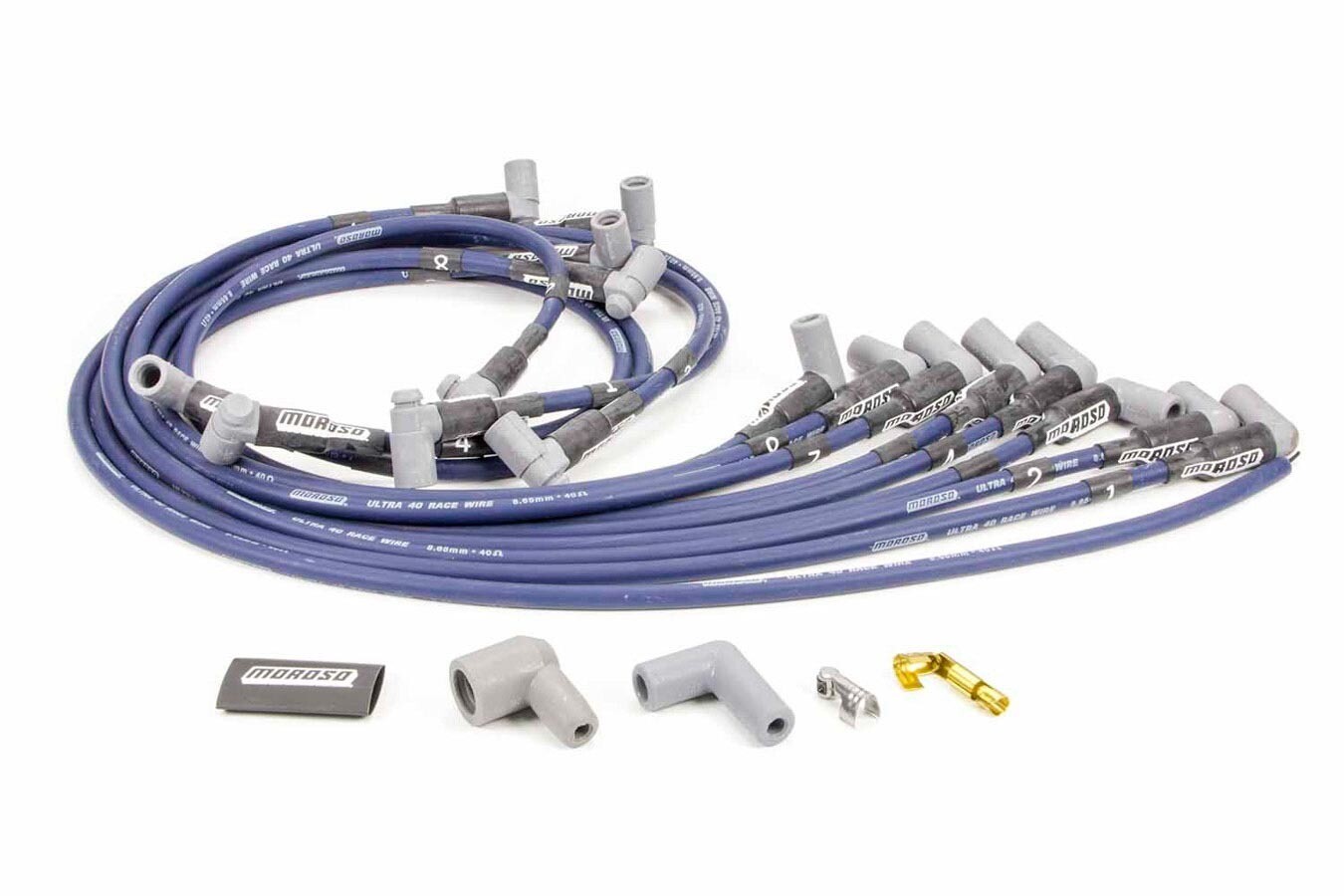 Moroso 73666 Ultra 40 Plug Wire Set - Blue Moroso 73666 Ultra 40 Plug Wire Set - Blue