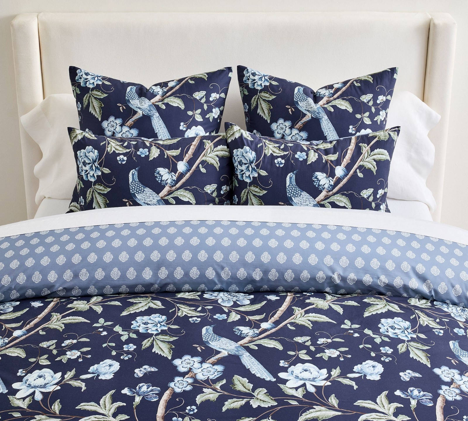 Pottery Barn Kravet Meadowlark Reversible Duvet Cover Floral Botanical Bedding Pottery Barn Kravet Meadowlark Reversible Duvet Cover Floral Botanical Bedding