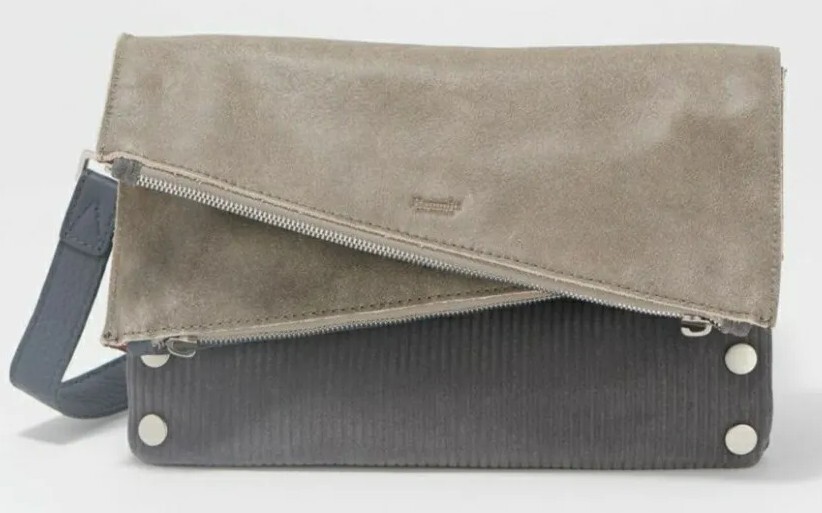 HAMMITT LEATHER CROSSBODY DILLON MEDIUM STONE CORDUROY MSRP$495