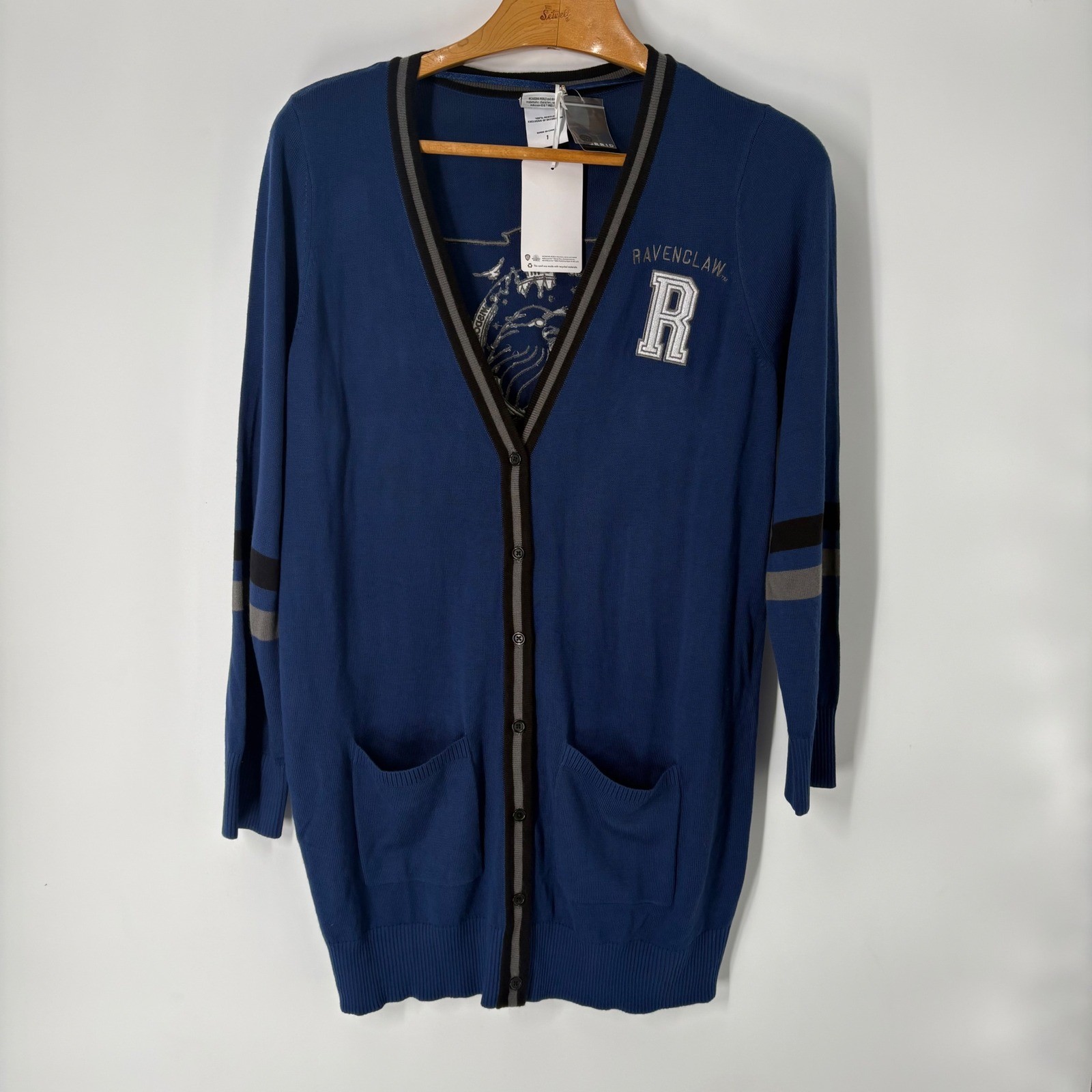 Torrid Harry Potter Ravenclaw Boyfriend Cardigan Estate Blue Plus Size 1 1X NEW