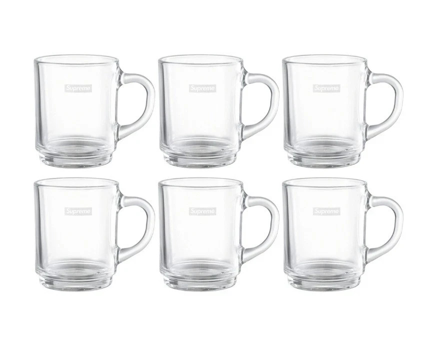 Supreme Duralex Glass Mugs Clear (Set of 6)