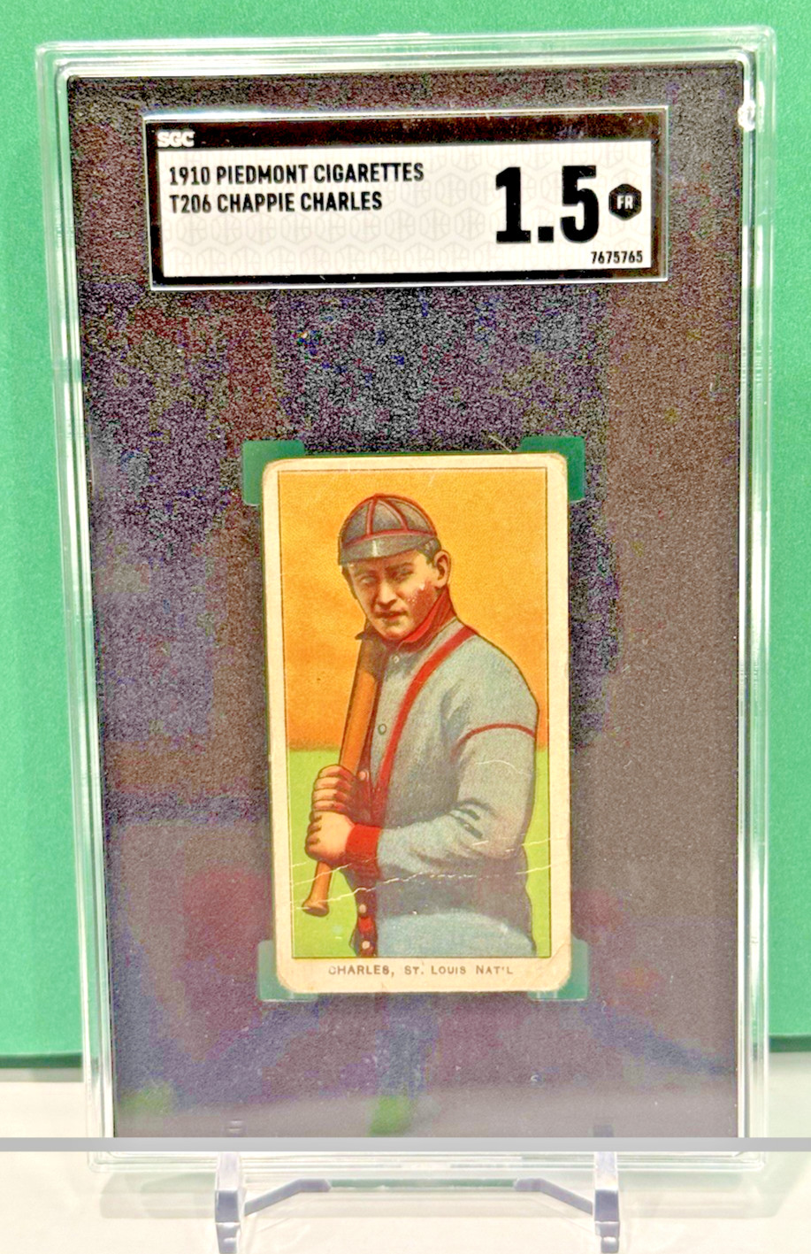 Chappie Charles 1910 Piedmont Cigarettes (T206), SGC 1.5