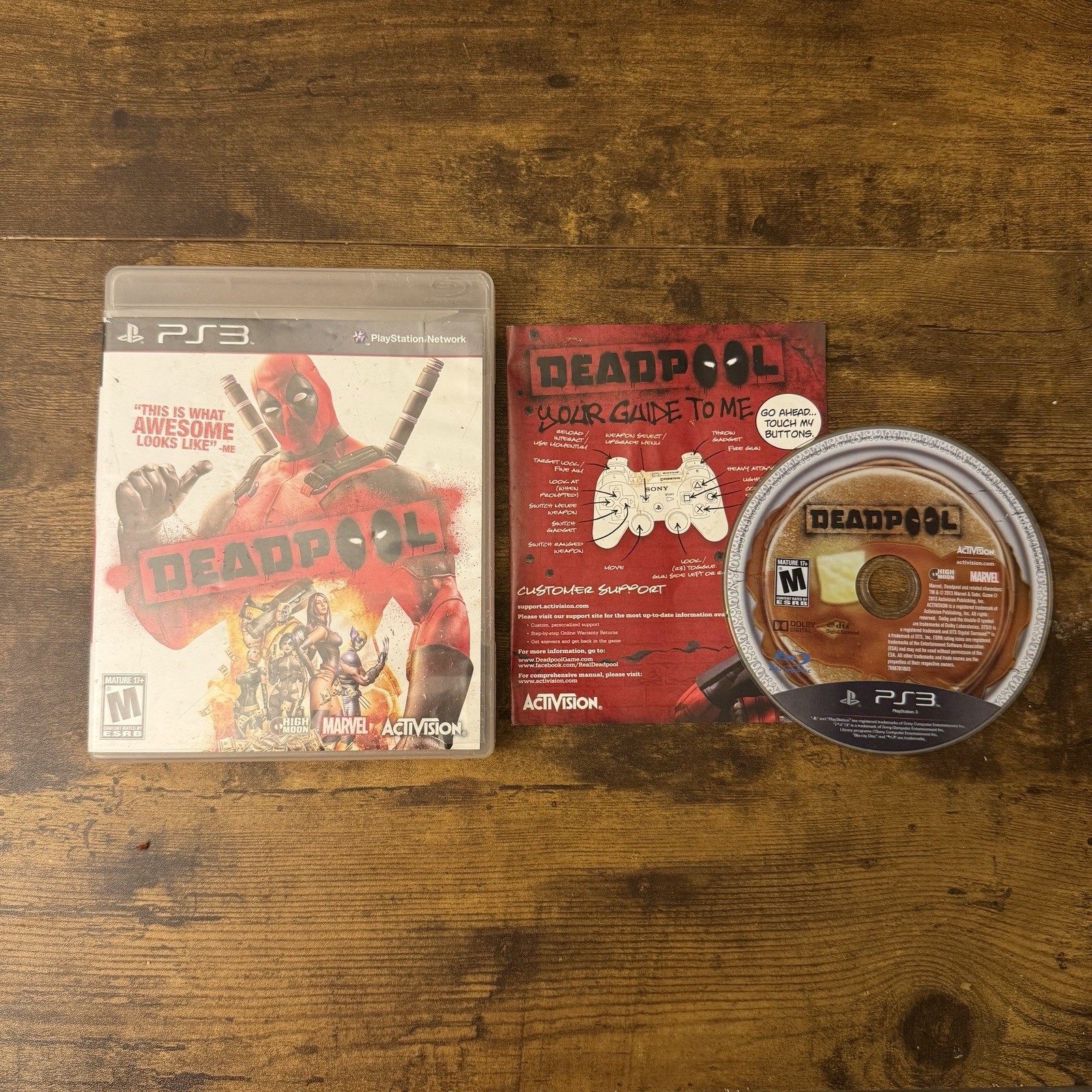 Deadpool (Sony PlayStation 3, PS3) Complete CIB, Damaged Artwork Deadpool (Sony PlayStation 3, PS3) Complete CIB, Damaged Artwork