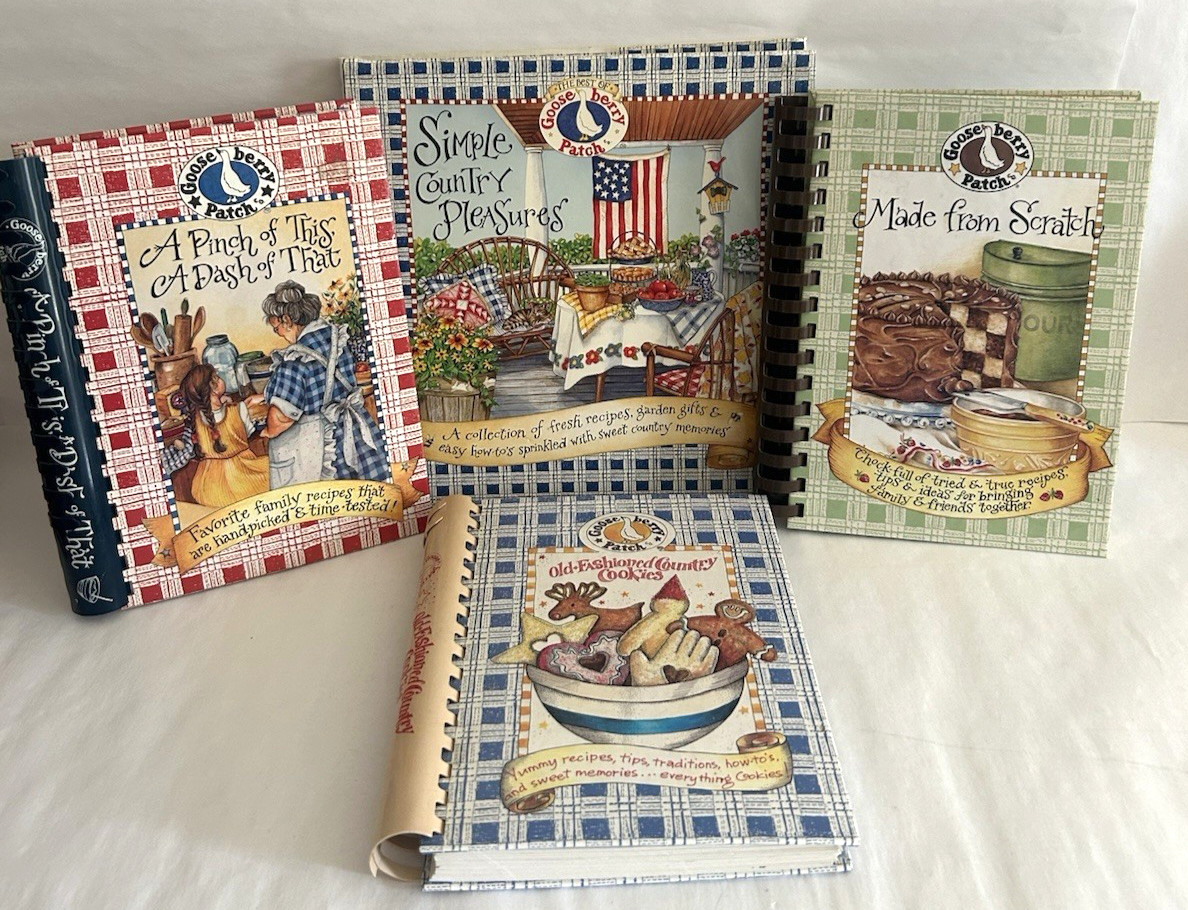 Gooseberry Patch Cookbooks Spiral Bound & HC Country Cookies A Pinch Scratch &