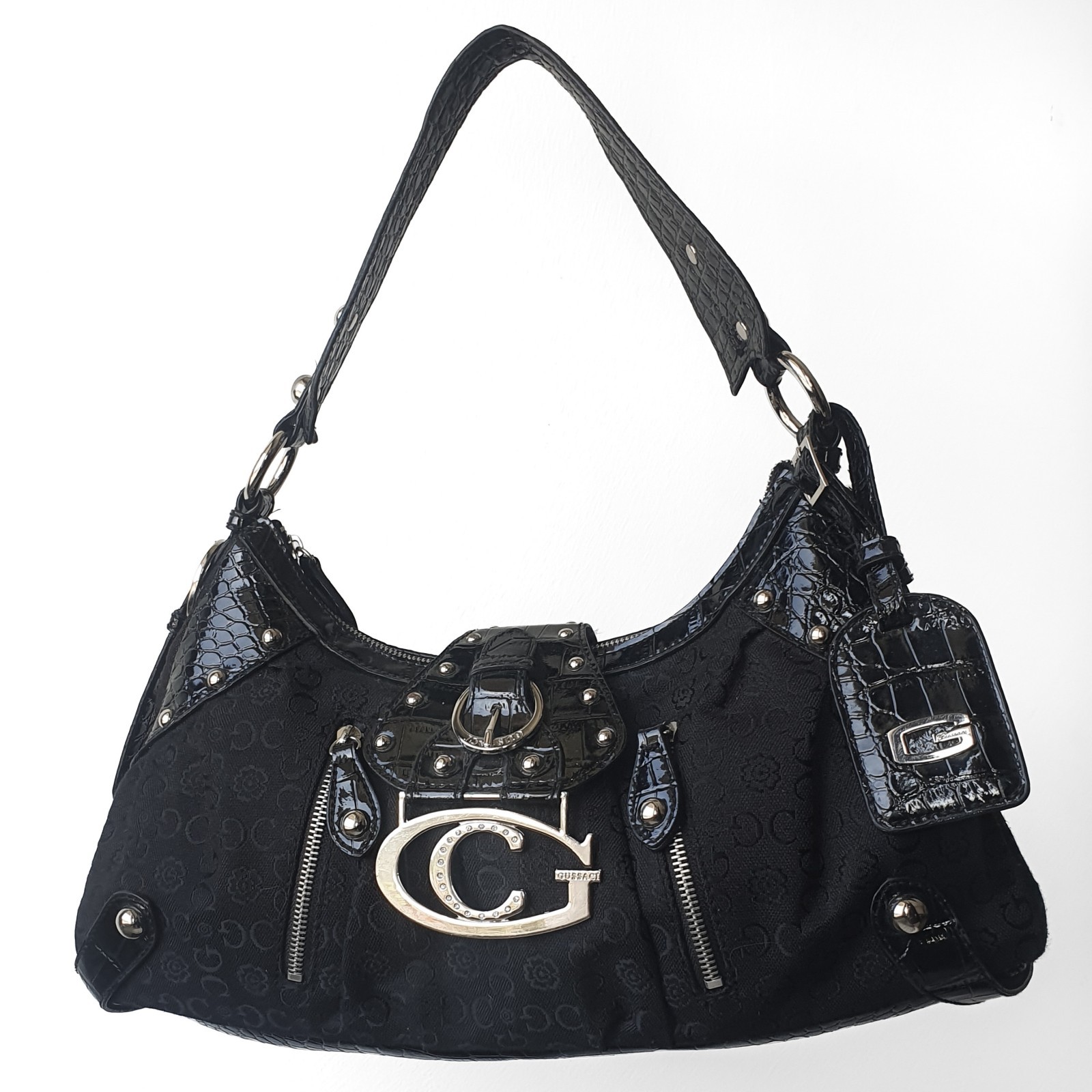 GUSSACI Vintage Y2K Opium Shoulder Bag 00s Biker Grunge Goth Glam Skirt Alt Punk