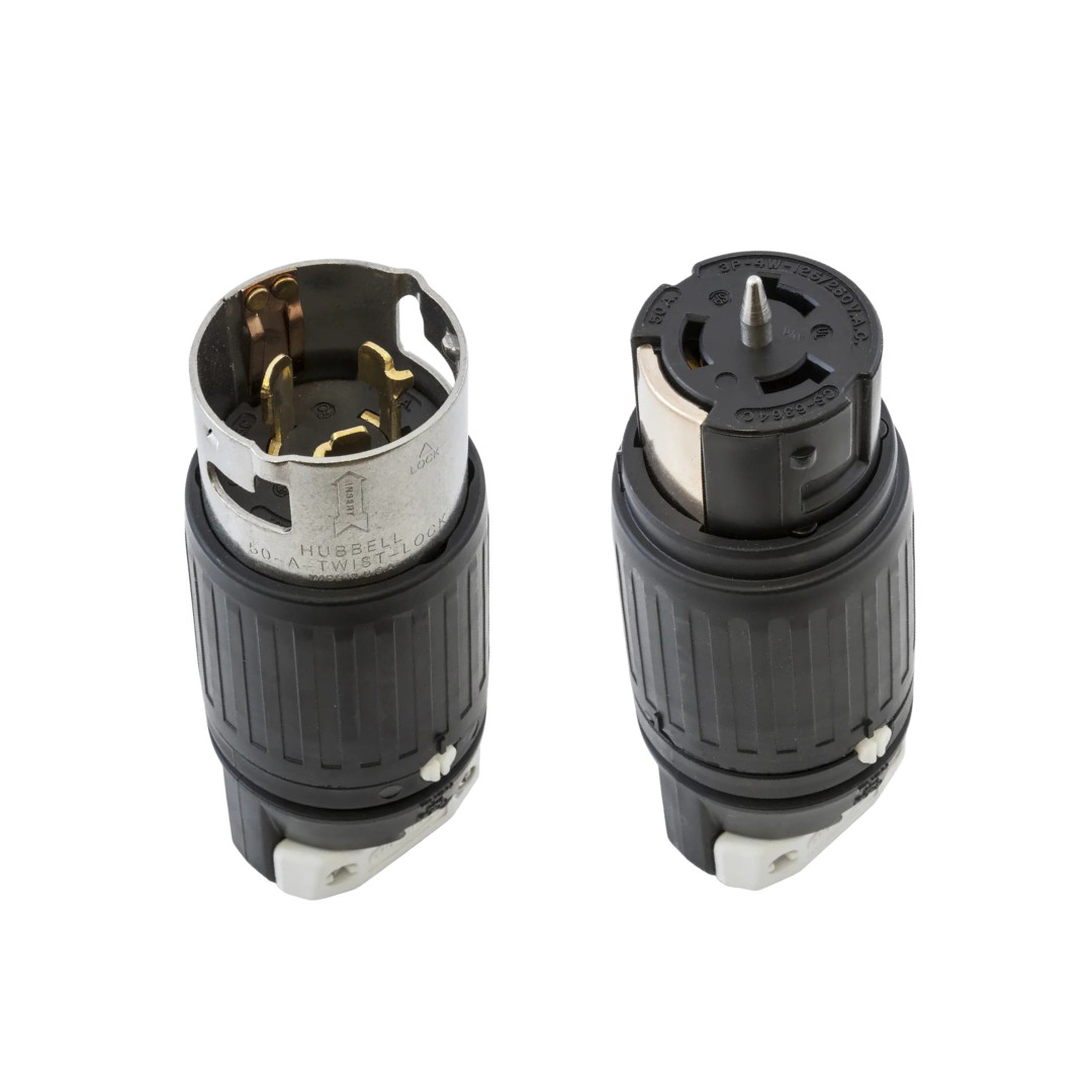 Hubbell - 50 Amp 125/250V Twist Lock Plug and Connector CS6365C CS6364C Hubbell - 50 Amp 125/250V Twist Lock Plug and Connector CS6365C CS6364C