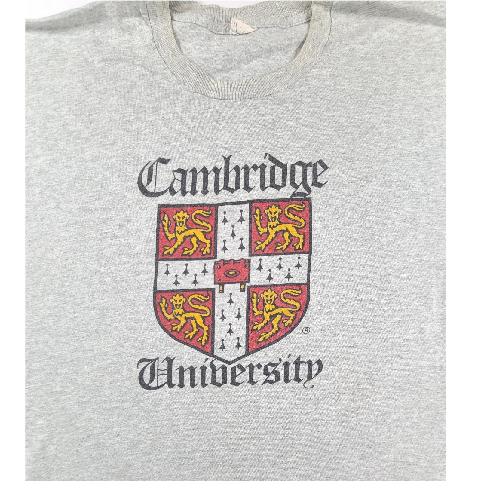 Vintage 80s Cambridge University Crest Tee XL Preppy Academia Ivy League Retro