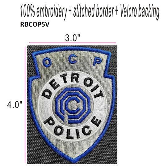 ROBOCOP OCP DETROIT POLICE VEL-KRO PATCH - RBCOP5V ROBOCOP OCP DETROIT POLICE VEL-KRO PATCH - RBCOP5V