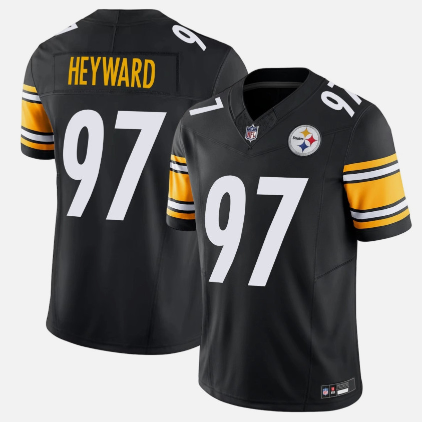 Pittsburgh Steelers Cameron Heyward #97 Home Black Game Jersey Men\'s S-3XL NWT Pittsburgh Steelers Cameron Heyward #97 Home Black Game Jersey Men\'s S-3XL NWT