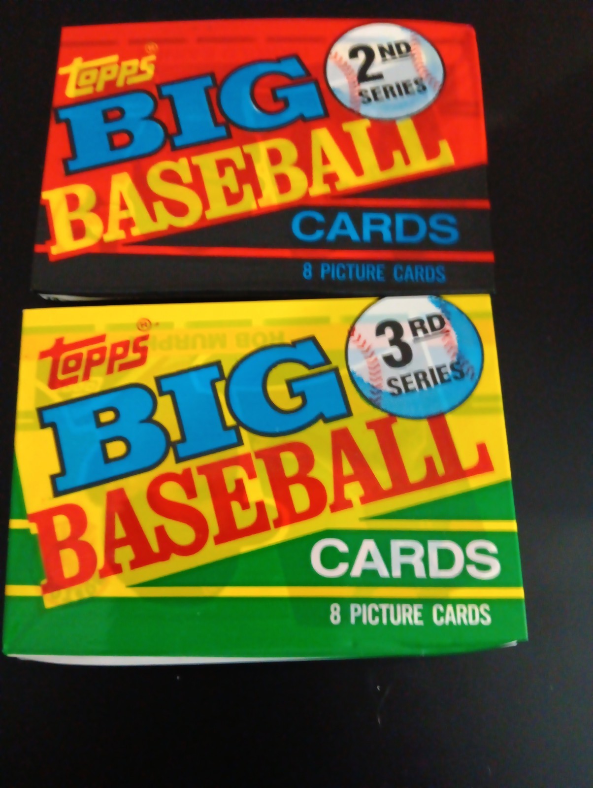 1990 Topps Big Baseball - Series 2 and Series 3 wax packs. Two-pack LOT. EX-MT 1990 Topps Big Baseball - Series 2 and Series 3 wax packs. Two-pack LOT. EX-MT