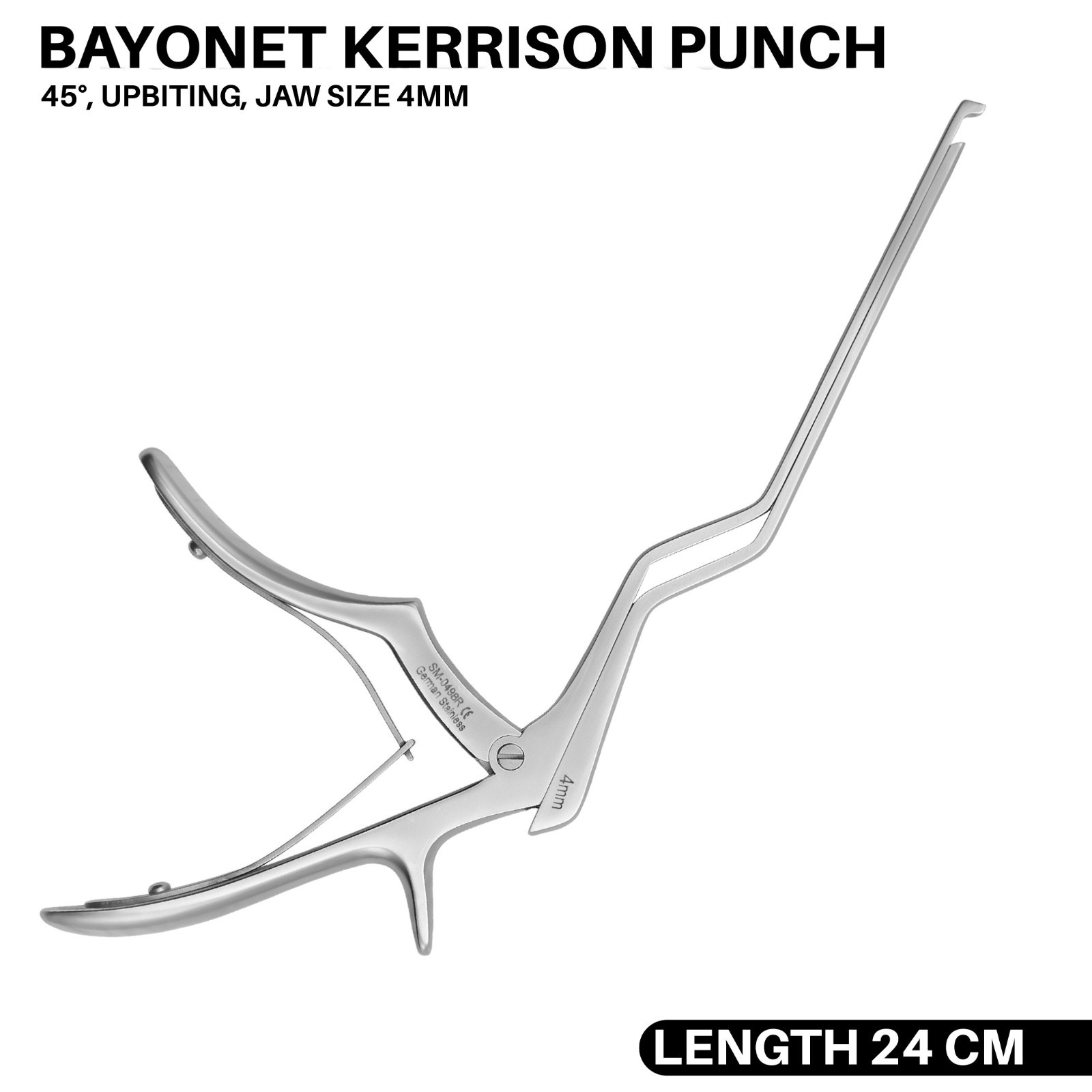 Bayonet Kerrison Punch 45° upbiting Jaw Size 4 mm Surgical Orthopedic Instrument Bayonet Kerrison Punch 45° upbiting Jaw Size 4 mm Surgical Orthopedic Instrument
