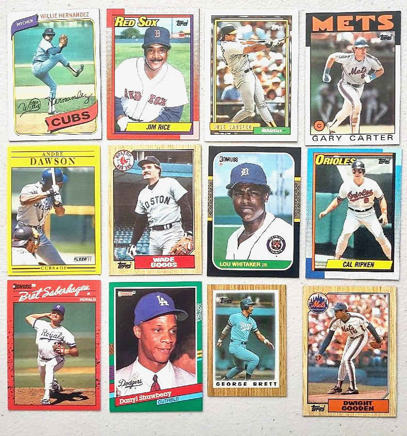 Baseball Card Lot Of 12 1980\'s-2000\'s All Stars Rookies HOF Players Inserts 