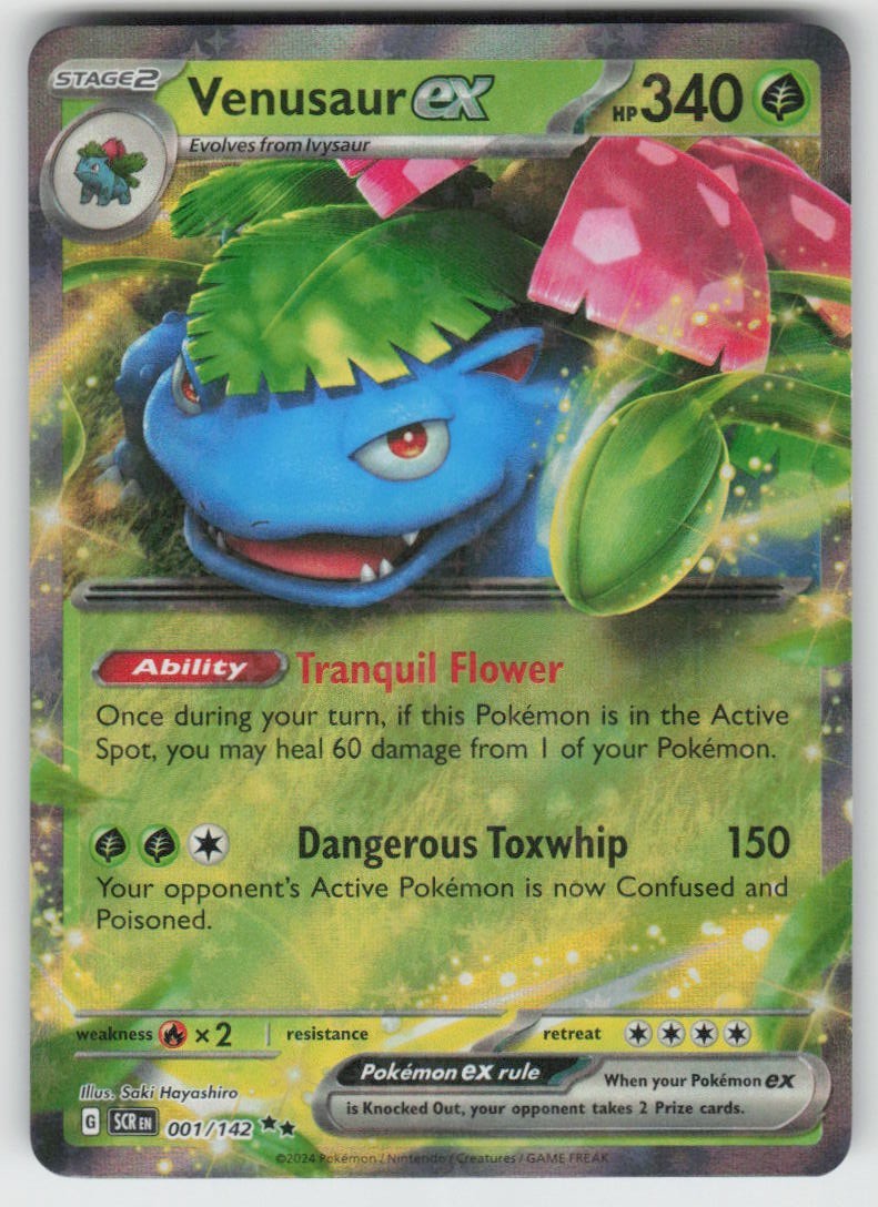 Holo Venusaur ex 001/142 Double Rare SV07: Stellar Crown