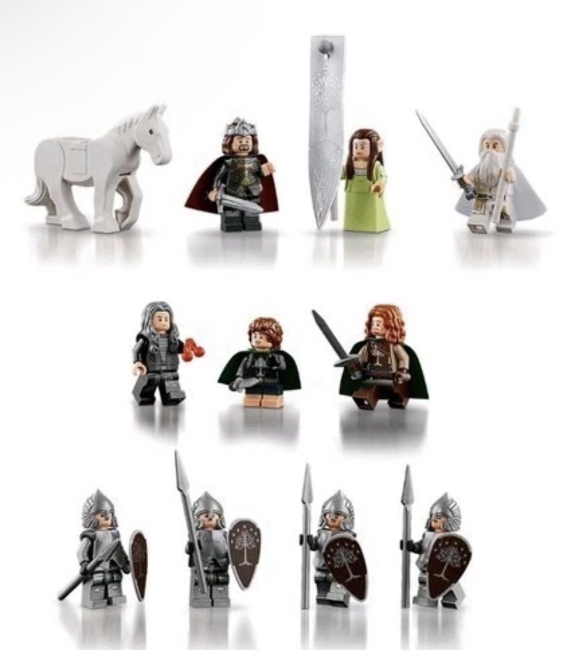 LEGO Lord Of The Rings Minas Tirith ALL Minifigures 11377 LEGO Lord Of The Rings Minas Tirith ALL Minifigures 11377