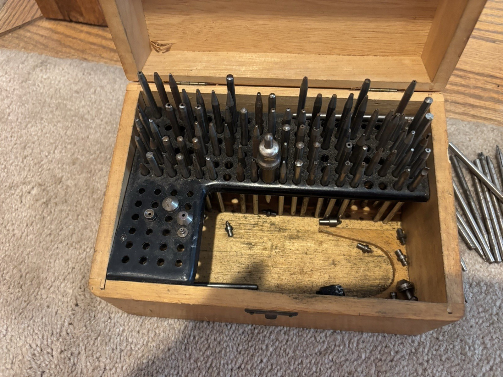 Vintage Favorite Swiss Watchmaker Staking Tool Set 100+ PUNCHES/STAKES IN BOX