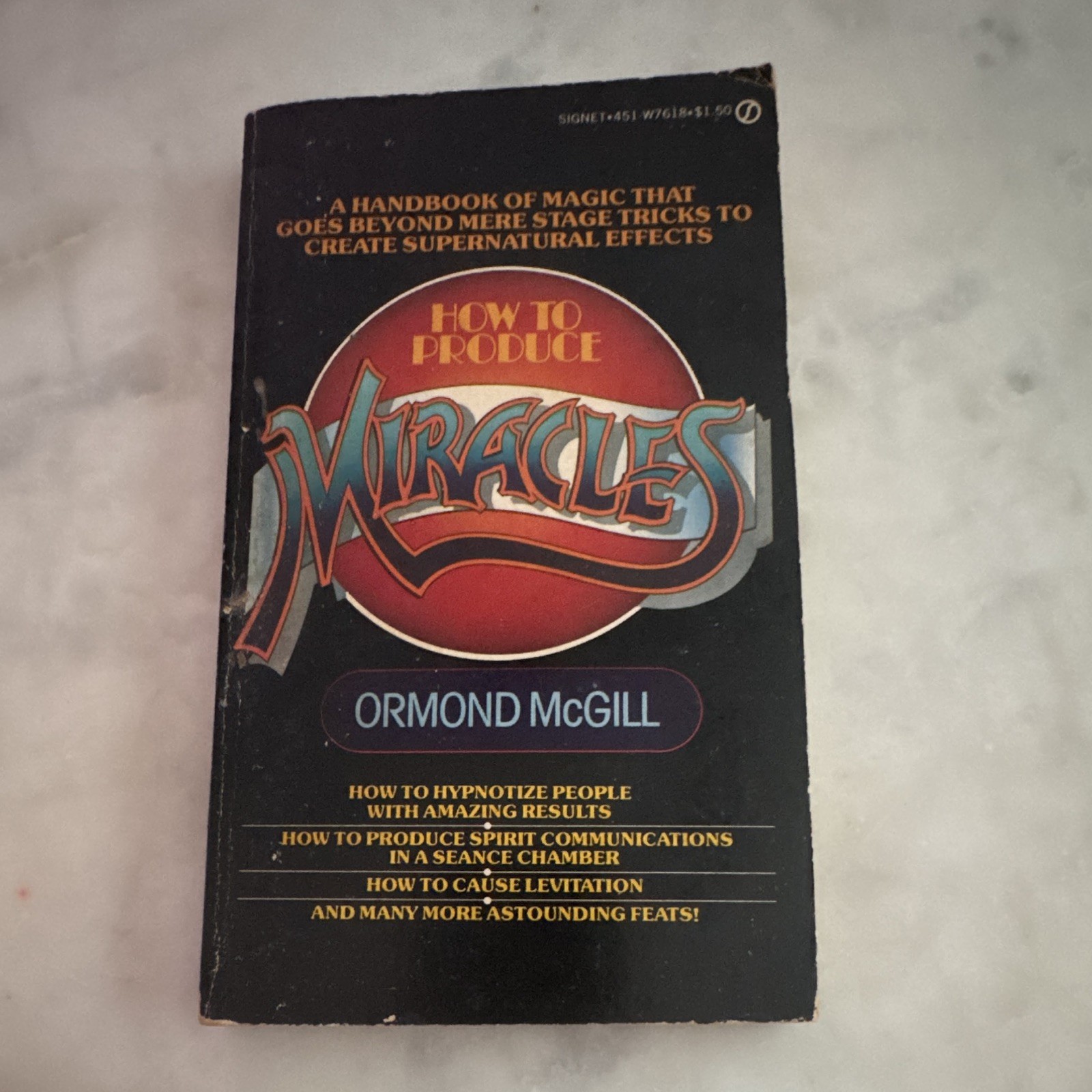 Vintage 1970s How to Produce Miracles Ormond McGill Signet Paperback Magic Book Vintage 1970s How to Produce Miracles Ormond McGill Signet Paperback Magic Book