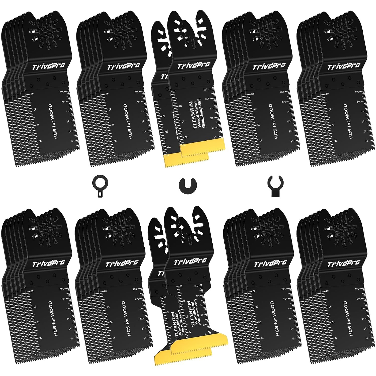 52PCS Oscillating Tool Blades for Wood Plastics Metal Cutting 52PCS Oscillating Tool Blades for Wood Plastics Metal Cutting
