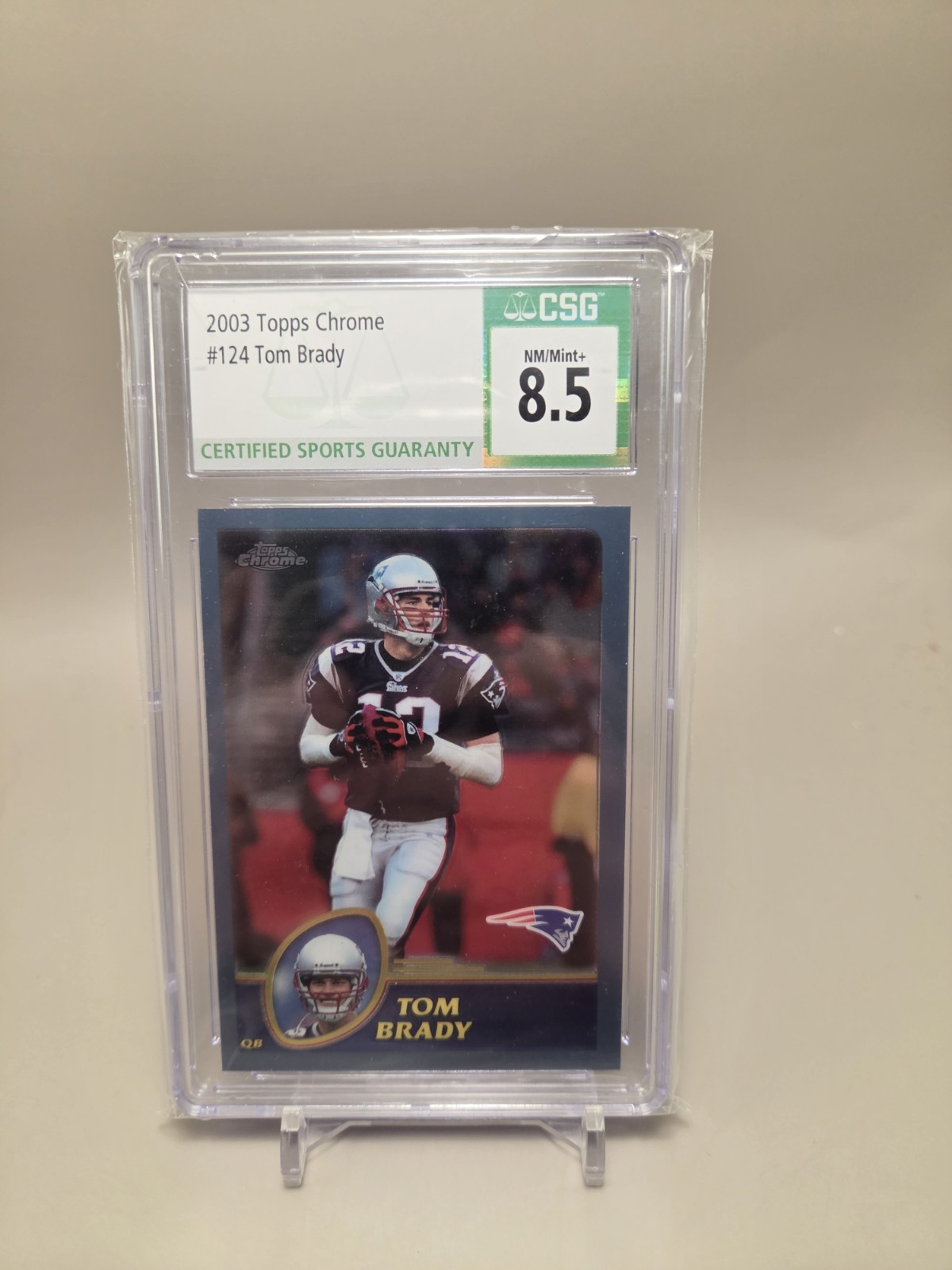 2003 Topps Chrome Tom Brady #148 CSG 8.5 Patriots NM-MT 2003 Topps Chrome Tom Brady #148 CSG 8.5 Patriots NM-MT