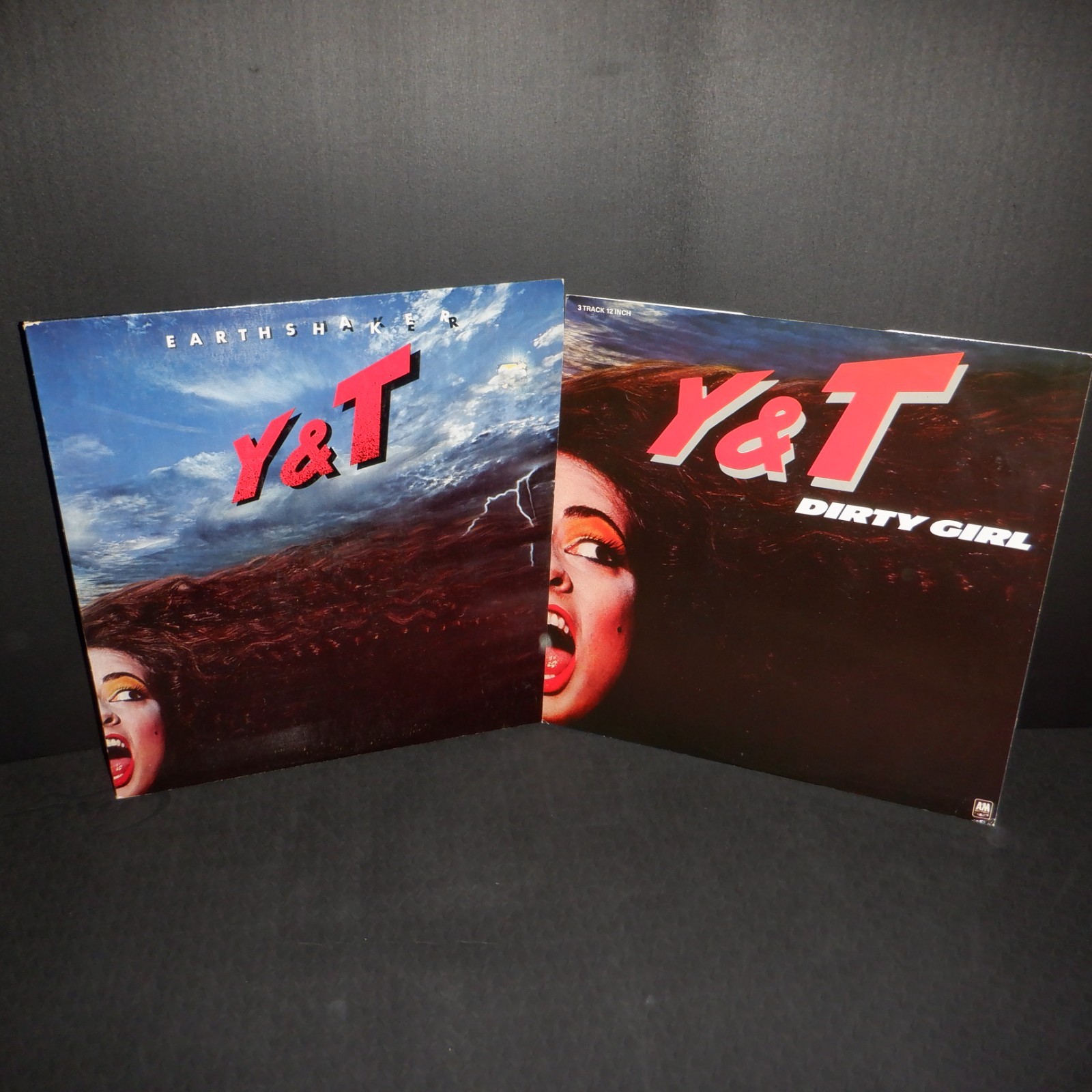 Y&T vinyl LOT x2 EARTHSHAKER 1981 + DIRTY GIRL 12 Y&T vinyl LOT x2 EARTHSHAKER 1981 + DIRTY GIRL 12