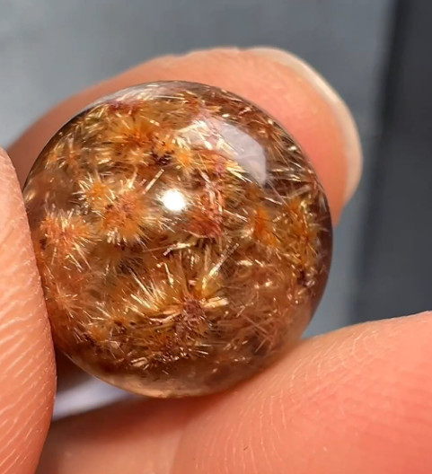 12.7mm Natural Quartz Crystal Ball Sunflower Sea Urchin Flower Sphere Reiki