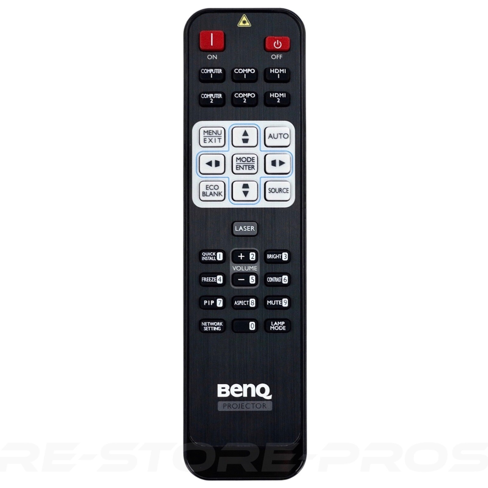Genuine Benq 5J.JA606.001 RC01 Projector Remote Control w/ Laser [Black] New OEM